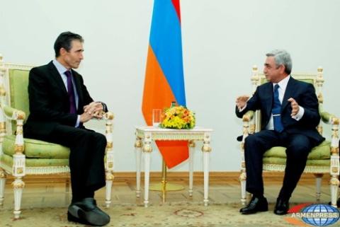 ՀՀ Նախագահն ընդունել է ՆԱՏՕ-ի գլխավոր քարտուղար Անդերս Ֆոգ Ռասմուսենին