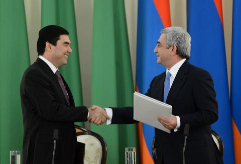 Serzh Sargsyan had a phone conversation with Turkmenistan's President Gurbanguly Berdimuhamedow