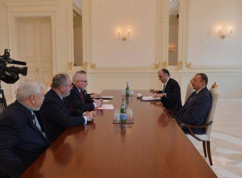 Before their meeting with Serzh Sargsyan OSCE Minsk Group Co-Chairs had meeting with Ilham Aliyev