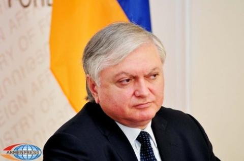 Armenia’s MFA Edward Nalbandyan to leave for Ukraine