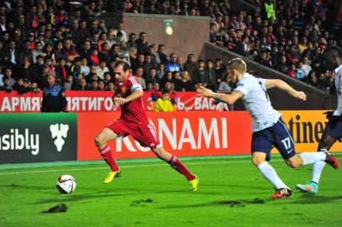 Հայաստանը Ֆրանսիայի հետ խաղի առաջին կեսից հետո պարտվում է 0-1 հաշվով