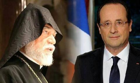 Catholicos Aram I receives letter from President of France