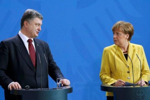 Poroshenko and Merkel discuss elections in Ukraine and situation in Donbas