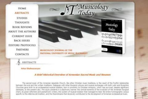 Romanian magazine’s regular edition devoted to Armenian traditional music
