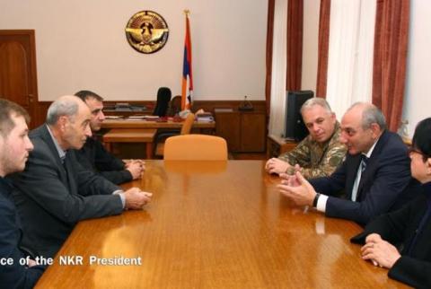 NKR President receives relatives of NKR Hero Robert Abajyan