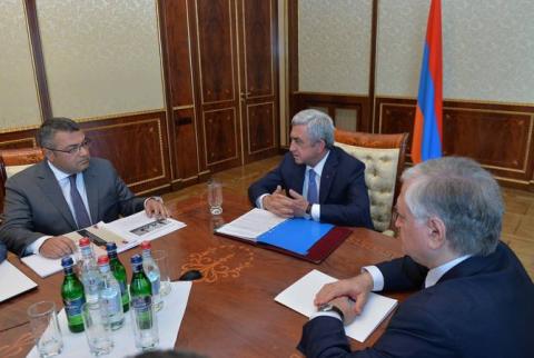 ՀՀ նախագահը խորհրդակցություն է անցկացրել հայ-չեխական և հայ-սլովակյան տնտեսական համագործակցության օրակարգի հարցերի շուրջ