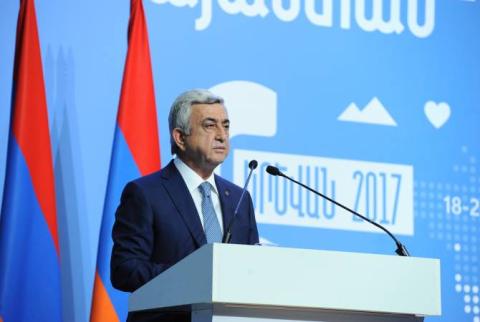 Ադրբեջանի հայատյաց քաղաքականությունը ստիպում է հայ հասարակությանն ավելի կարծրացնել փոխզիջումների պատրաստ իր դիրքորոշումը. ՀՀ Նախագահ