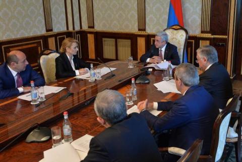ՀՀ Նախագահը խորհրդակցություն է անցկացրել հայ-իտալական տնտեսական համագործակցության օրակարգի հարցերի շուրջ