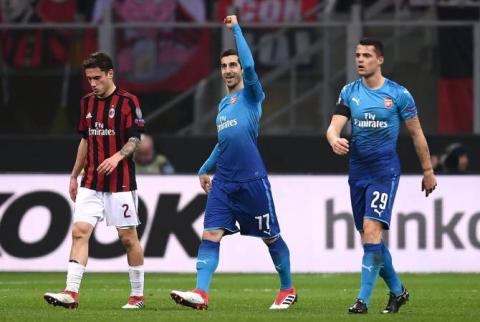 Mkhitaryan scores first goal for Arsenal as Gunners beat Milan 0:2
