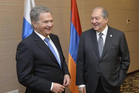 Լավ հիմք համագործակցություն շրջանակն ընդլայնելու համար. Արմեն Սարգսյանը հանդիպել է Ֆինլանդիայի նախագահի հետ
