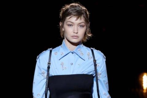 Джиджи Хадид приняла участие в показе итальянской марки Prada в Милане