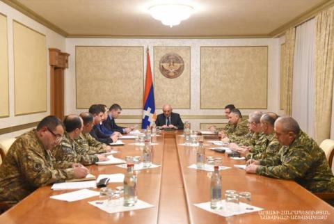 Coronavirus prevention in army discussed at consultation convened by Artsakh’s President