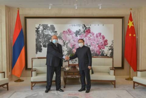 Armenia highly values relations with China: President Sarkissian visits Chinese Embassy