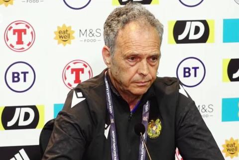 El entrenador de Armenia dijo que contra Escocia competirán con un equipo muy fuerte
