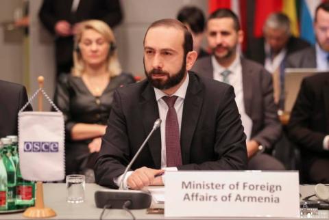 International involvement in NK people's security is a necessity. Armenian FM at the OSCE Permanent Council session
