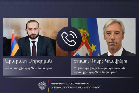 El Canciller armenio presentó detalles de la crisis humanitaria de Nagorno Karabaj a su homólogo portugués