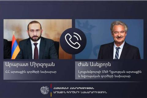 Los Cancilleres de Armenia y Luxemburgo hablaron sobre la crisis humanitaria en Nagorno Karabaj