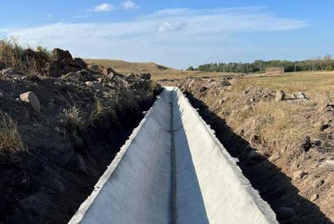 Ակունք գյուղում ոռոգման ջրատարի կառուցումը մոտենում է ավարտին