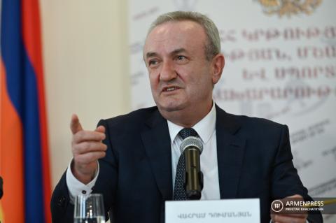 Minister of Education, Science, Culture and Sport Vahram
Dumanyan's news conference on first 100 days in office
