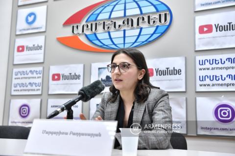 Пресс-конференция координатора программы «Центр
интеграции репатриантов» Офиса главного
уполномоченного по делам диаспоры Маргариты
Багдасарян