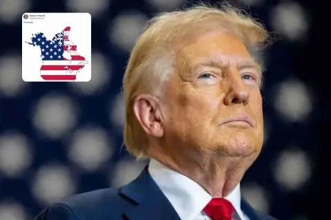 Трамп опубликовал карту США с Канадой