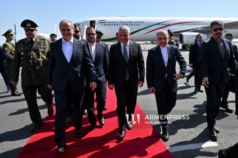 Presidente de Irán llegó a Armenia