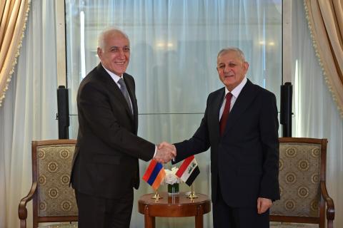 Le président de la République, Vahagn Khatchatourian, a rencontré le président de la République d'Irak, Abdul Latif Jamal Rashid
