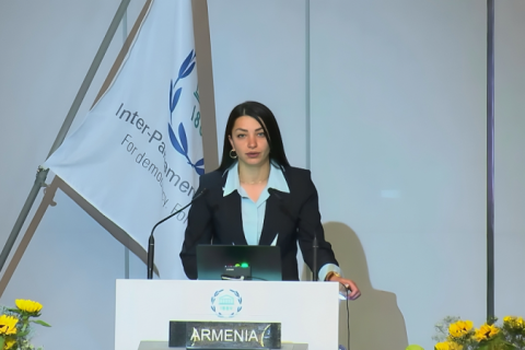 نماینده هاسمیک هاکوپیان در صد و پنجاه و یکمین اجلاس اتحادیه بینالمجالس سخنرانی کرد