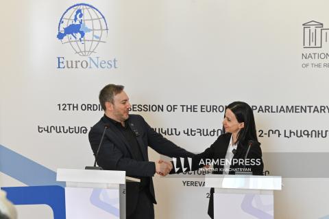 Point presse de Maria Karapetyan, chef de la délégation arménienne à l’Assemblée parlementaire de l’Euronest, et de Sergey Lagodinsky, coprésident de l’Euronest
