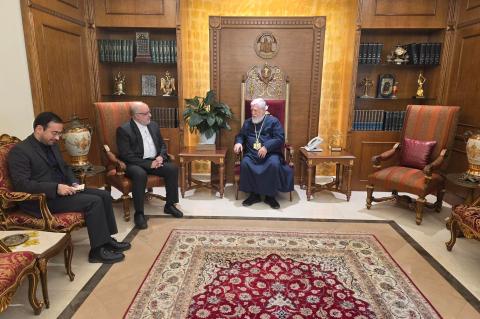 Aram I meets with Iran's ambassador to Lebanon