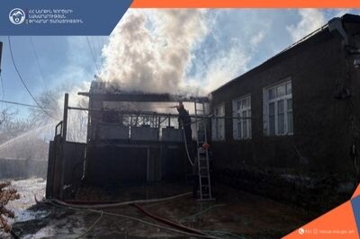 Եղեգնաձորում տուն է այրվել․ օգնության են հասել փրկարարները