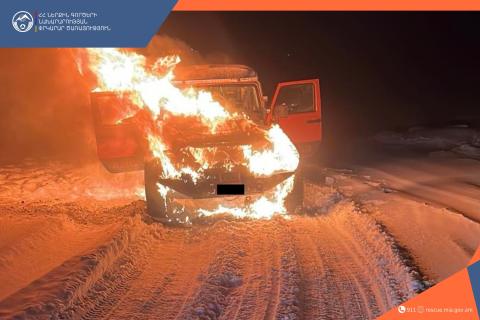 Ձորաղբյուր գյուղում ավտոմեքենա է այրվել