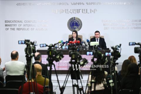 المؤتمر الصحفي لوزيرة الداخلية الأرمية أربينه سركيسيان-فيديو-