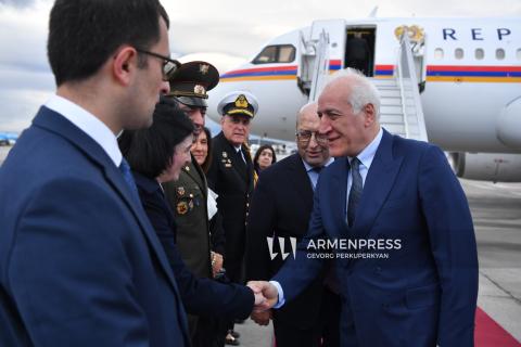 هیئتی به ریاست رئیسجمهور ارمنستان وارد یونان شد