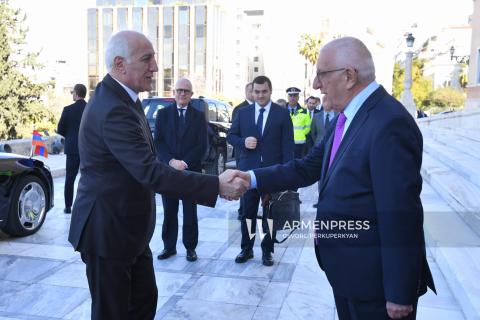 دیدار رئیسجمهور ارمنستان با رئیس پارلمان یونان آغاز شد