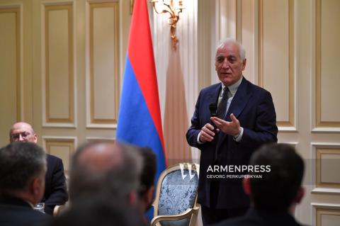 Նախագահ Վահագն Խաչատուրյանը հույն գործարարներին ներկայացրել է Հայաստանի տնտեսական զարգացման հեռանկարները