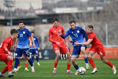 دیدار تیم فوتبال جوانان ارمنستان مقابل مقدونیه شمالی