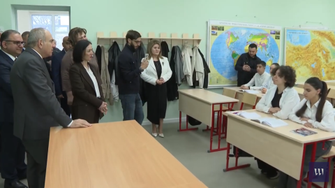 Վարչապետն այցելել է Նոր Հաճն համայնքի Մրգաշեն բնակավայրի վերանորոգված միջնակարգ դպրոց