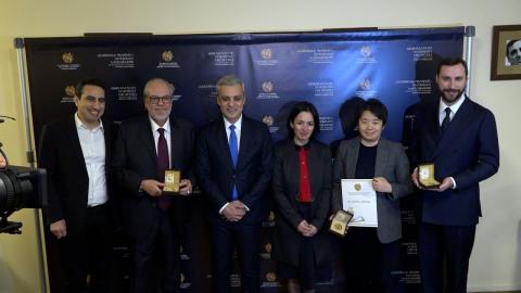 Ermenistan Devlet Senfoni Orkestrası'nın kuruluşunun 20. yılı kapsamında ödül töreni gerçekleşti