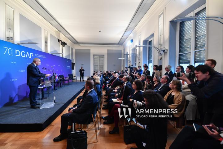 Panel discussion titled "Armenia's Vision for Peace Institutionalization, Regional Connectivity and EU Integration" held in Germany