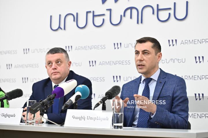 Press conference of Hydrometeorology and Monitoring Center Director Levon Azizyan and his deputy Gagik Surenyan