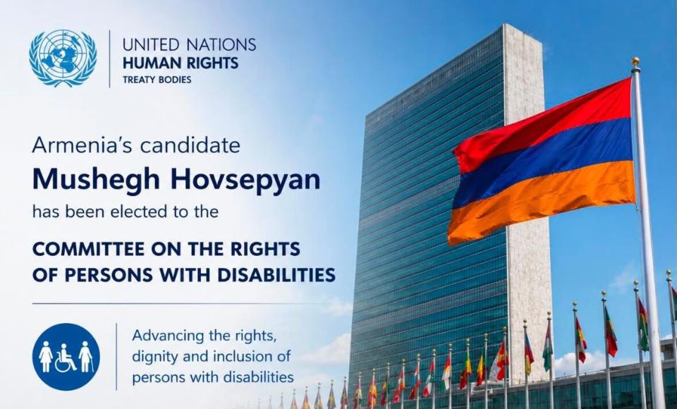 Armenia’s candidate elected to UN CRPD, marking historic first