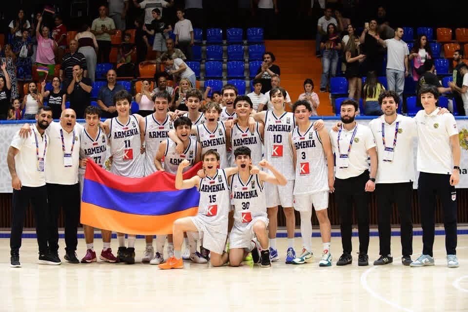 Armenia's U16 basketball team crowned European C Division champions