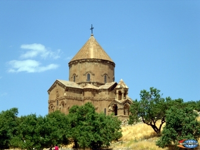 A police officer instead of priest in Surb Khach Monastery