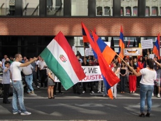 Armenians residing in Belgium held a demonstration against the extradition and pardoning 
of Ramil Safarov 