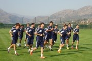 Armenia national under-21 football team gets ready for the game with Montenegro