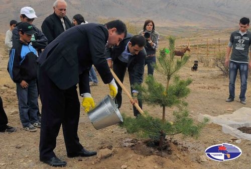 Minister of Nature Protection participated in Caucasus Biodiversity Shelter planting 