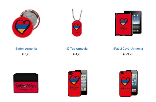 Армянский триколор в числе флагов других стран-участниц конкурса песни украсит 
сувениры, связанные с «Евровидение-2013»