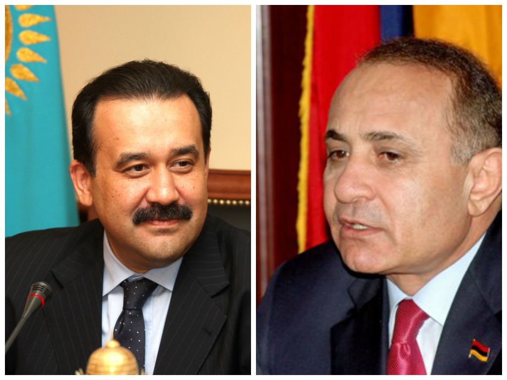 Премьер-министр Казахстана поздравил Овика Абраамяна со вступлением в должность 
премьер-министра Армении