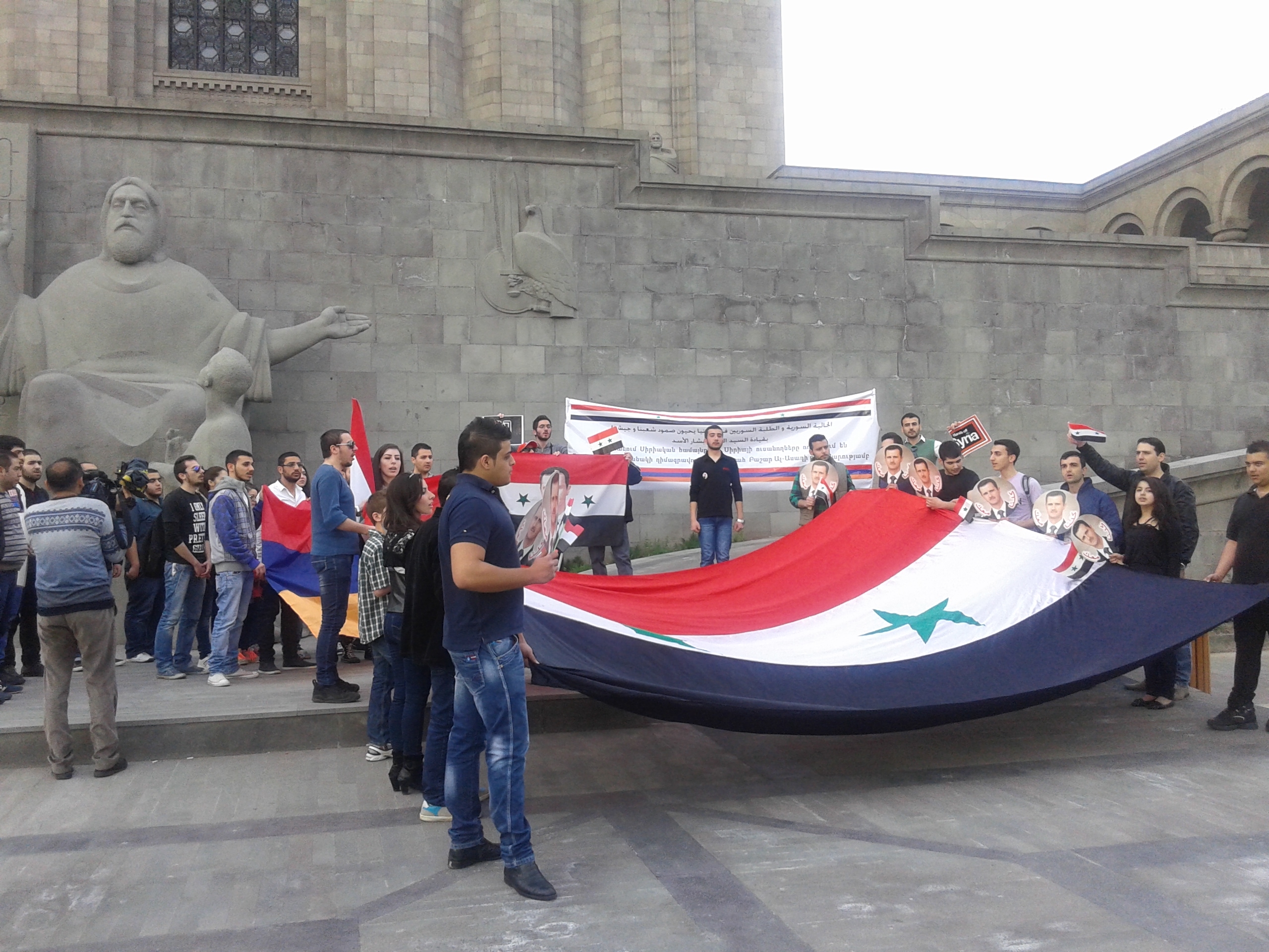 Syrian-Armenian and Arab youth hold March in Yerevan in memory of Syrian war victims